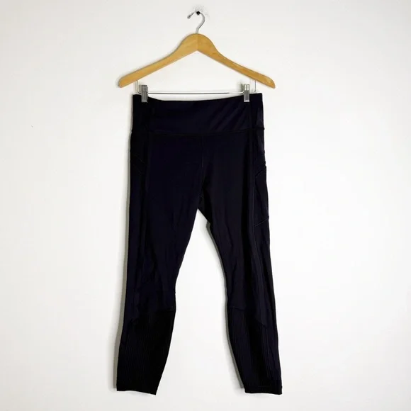 Athleta Vitality Rib 7/8 Tight Leggings Black Size Large - Picture 3 of 7